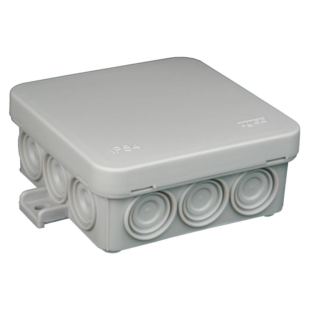 67093Б Тусо Коробка распаячная о/у 85х85 гл. 35, 12 входов, белая