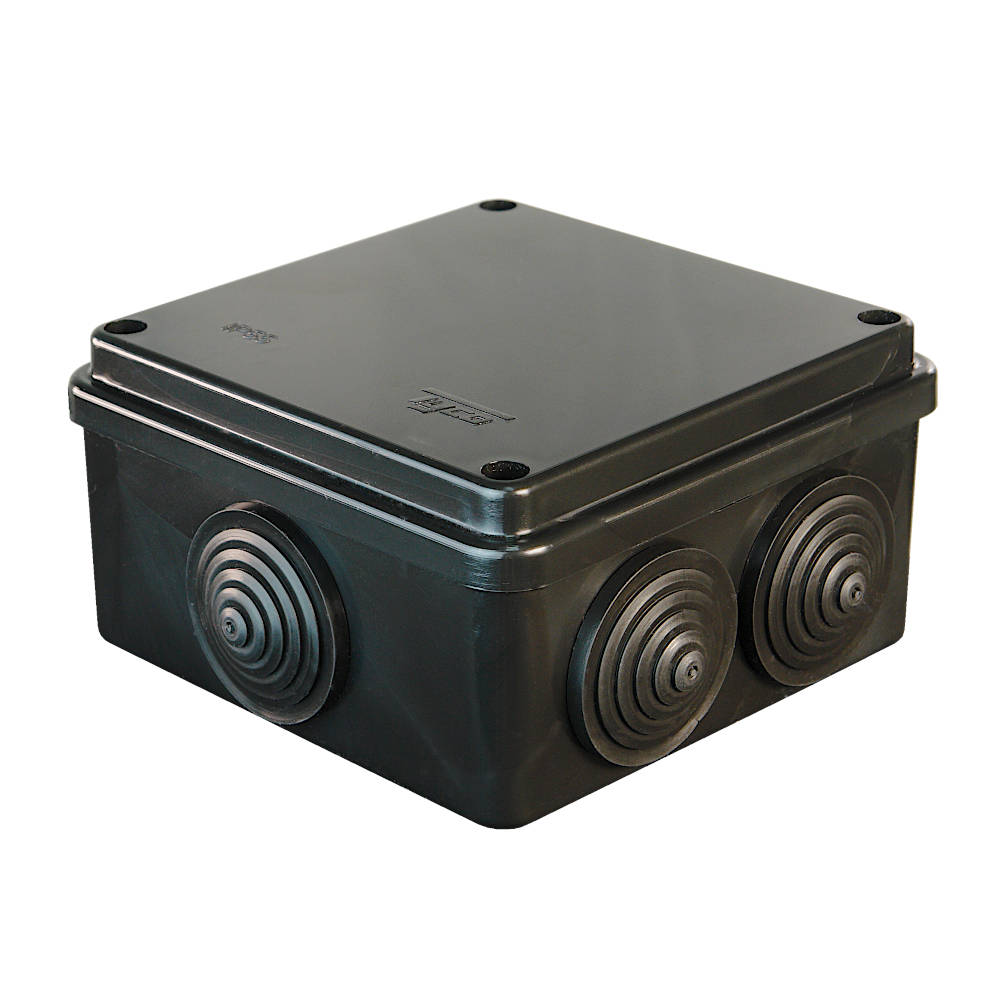 67050Ч Тусо Коробка расп. для о/п, 100х100х50 мм (черная)